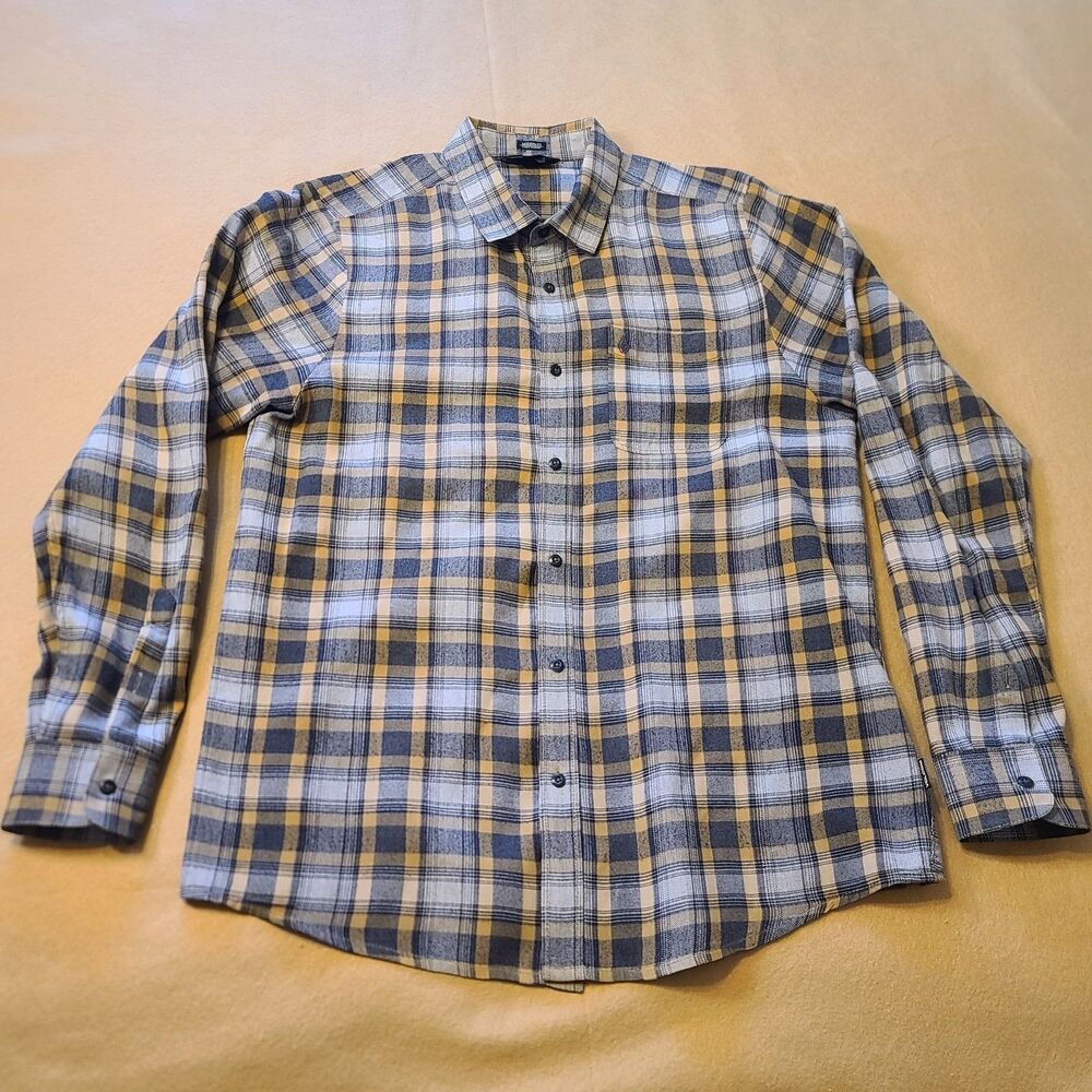 Volcom Classic Fit True To This Long Sleeve Button Up Shirt size XL
